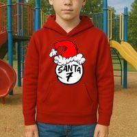Matching Family Group Santa Hat 7 Kids Hoodie thumb 2