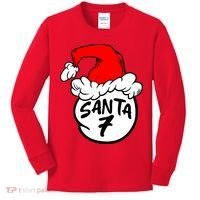 Matching Family Group Santa Hat 7 Kids Long Sleeve Shirt thumb 0