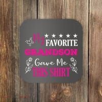 My Favorite Grandson Gave Me This Gift Grandparents Coaster thumb 0