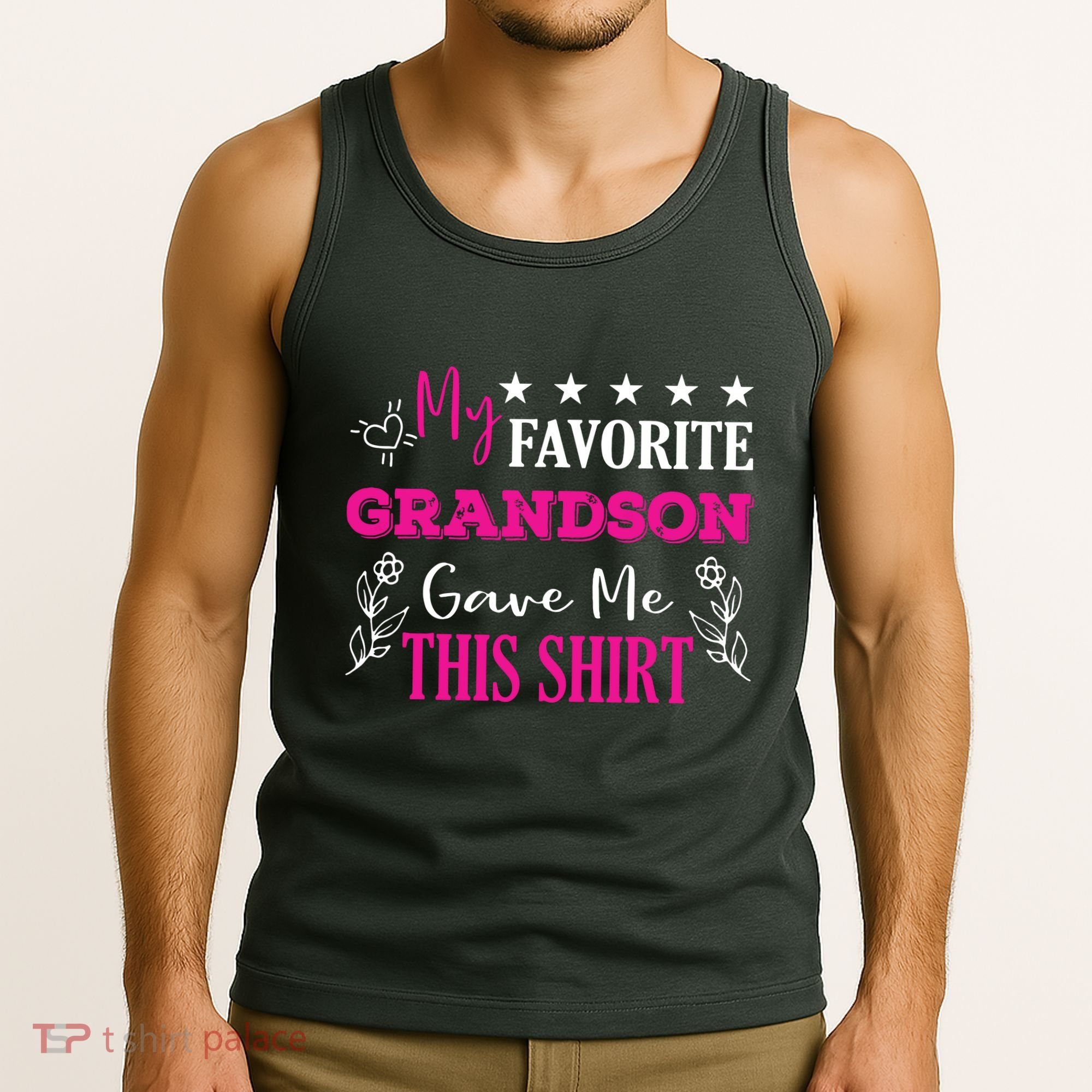 My Favorite Grandson Gave Me This Gift Grandparents Tank Top