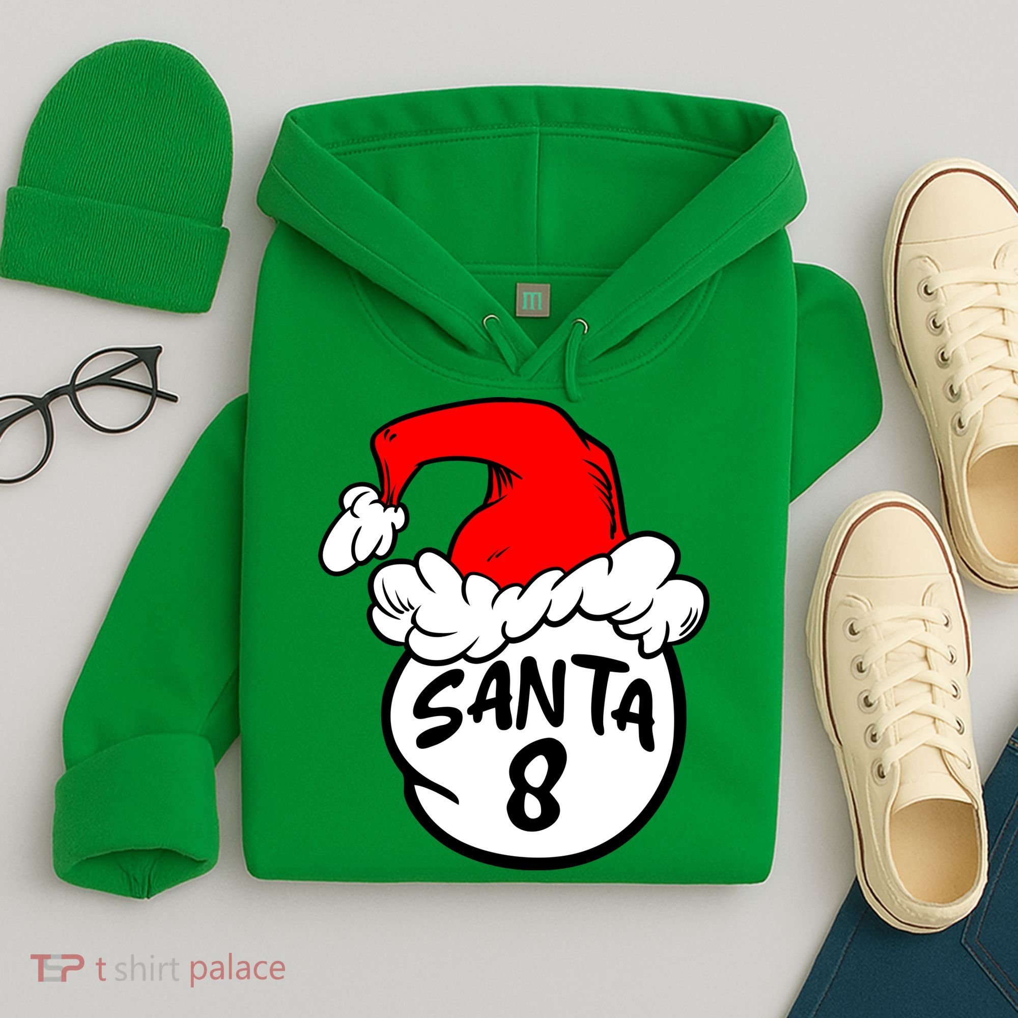 Matching Family Group Santa Hat 8 Hoodie