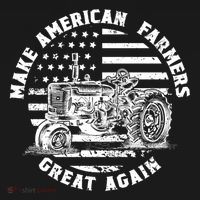 Make Farmers Great Again Antique Tractor Usa Flag Farmer Cool Gift Bucket Hat thumb 4