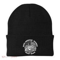 Make Farmers Great Again Antique Tractor Usa Flag Farmer Cool Gift Beanie thumb 0