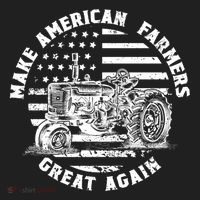 Make Farmers Great Again Antique Tractor Usa Flag Farmer Cool Gift Beanie thumb 2