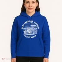 Make Farmers Great Again Antique Tractor Usa Flag Farmer Cool Gift Hoodie thumb 5