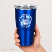 Make Farmers Great Again Antique Tractor Usa Flag Farmer Cool Gift Tumbler thumb 2