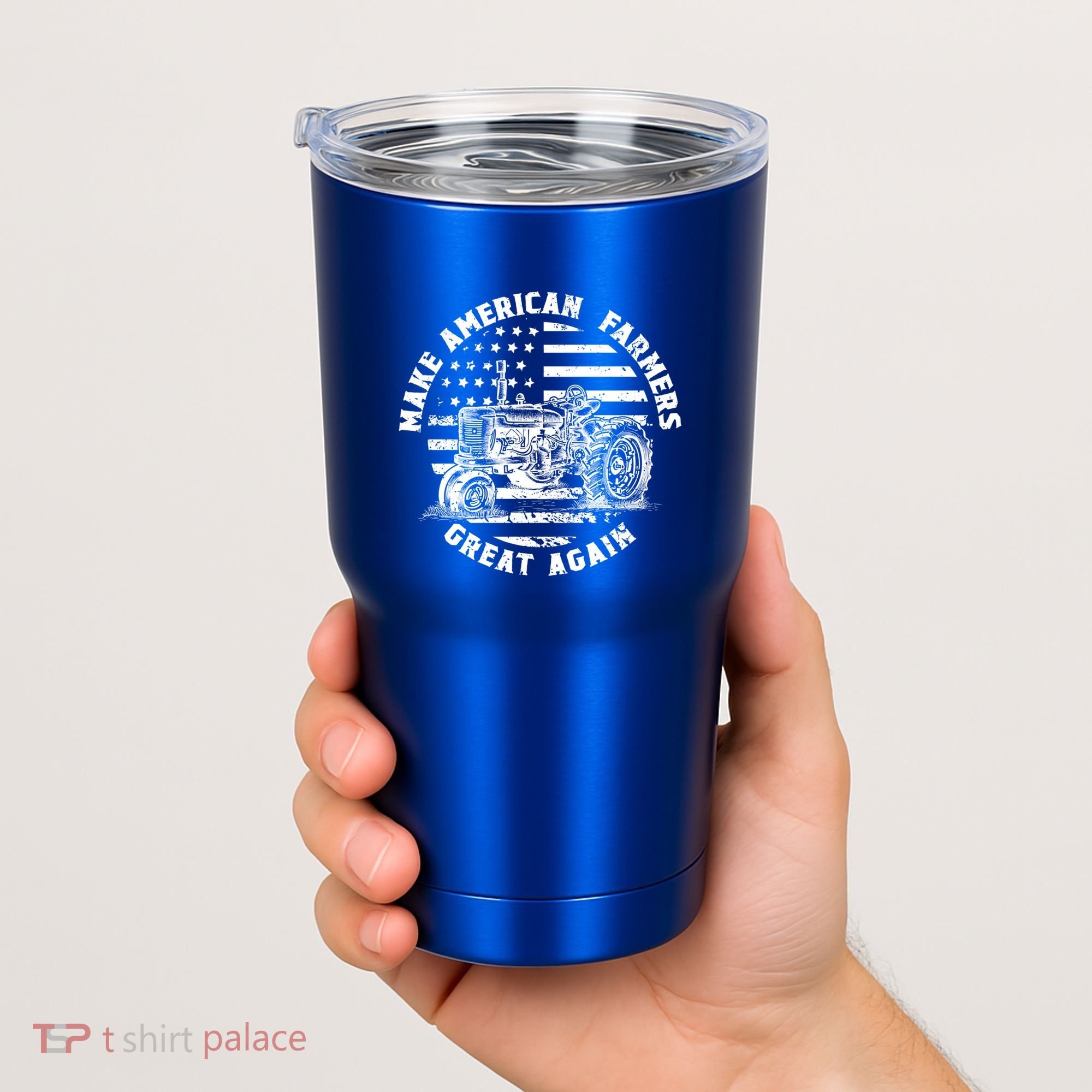 Make Farmers Great Again Antique Tractor Usa Flag Farmer Cool Gift Tumbler