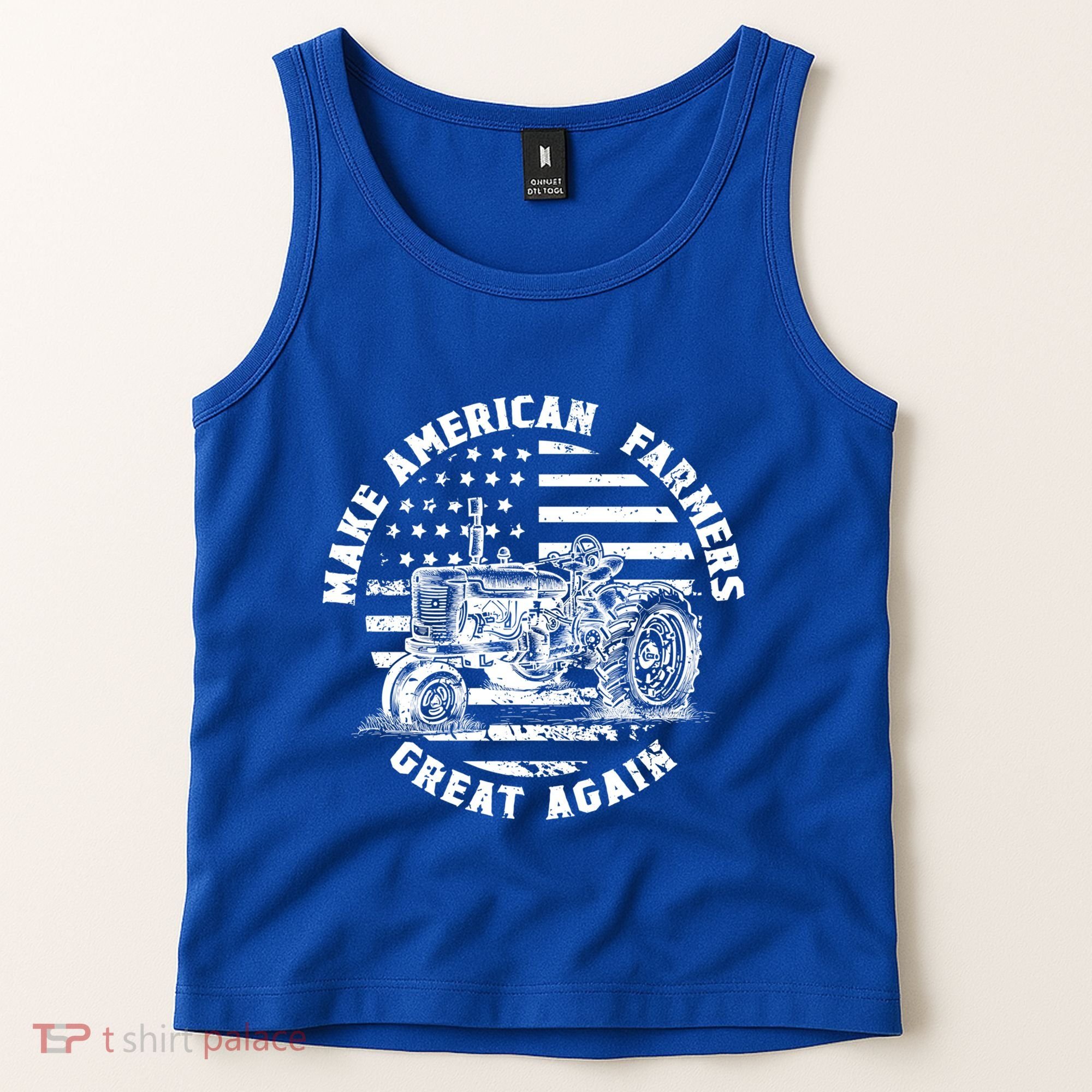 Make Farmers Great Again Antique Tractor Usa Flag Farmer Cool Gift Tank Top