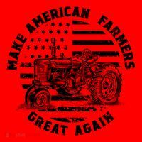 Make Farmers Great Again Antique Tractor Usa Flag Farmer Cool Gift Santa Hat thumb 1