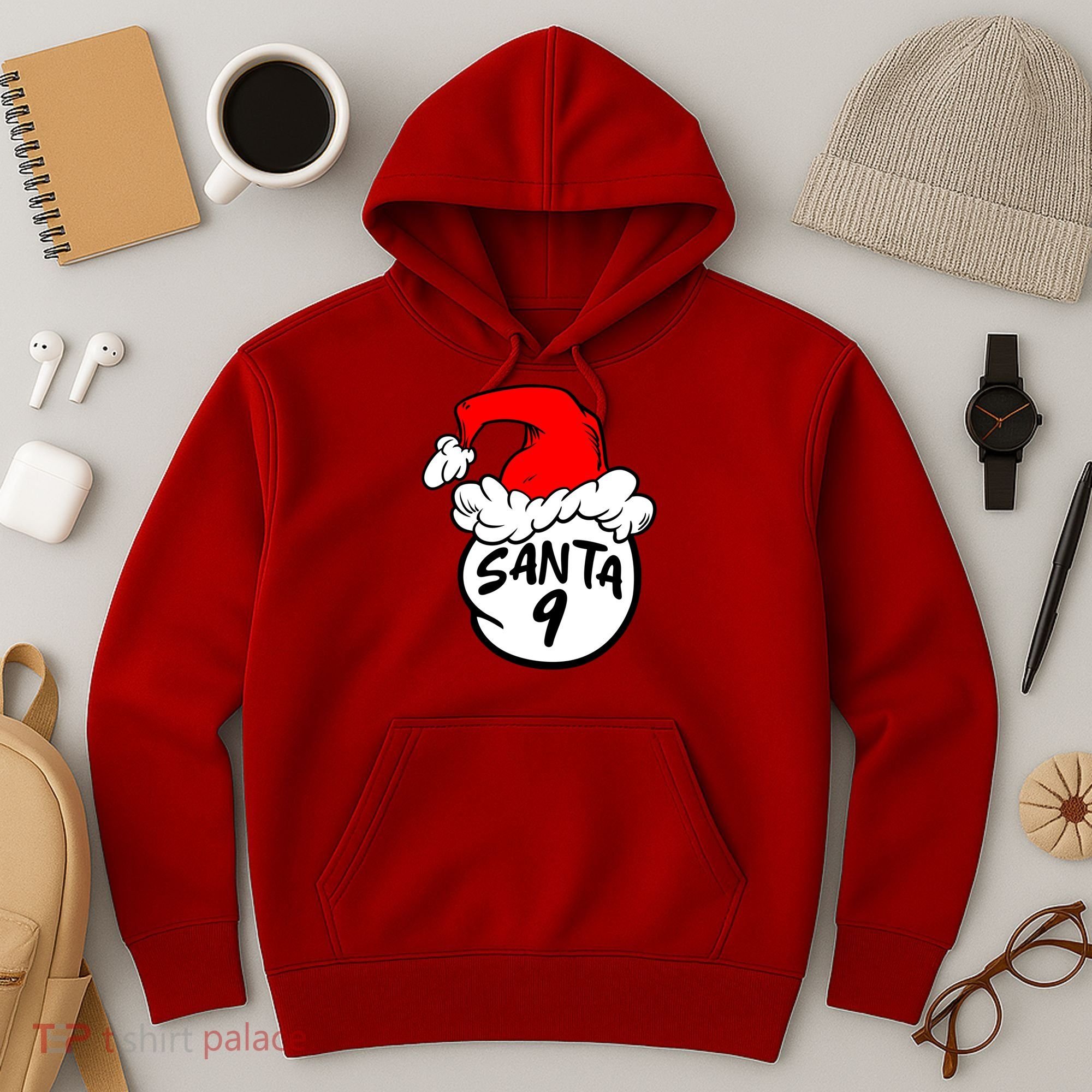 Matching Family Group Santa Hat 9 Hoodie