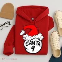 Matching Family Group Santa Hat 9 Hoodie thumb 4