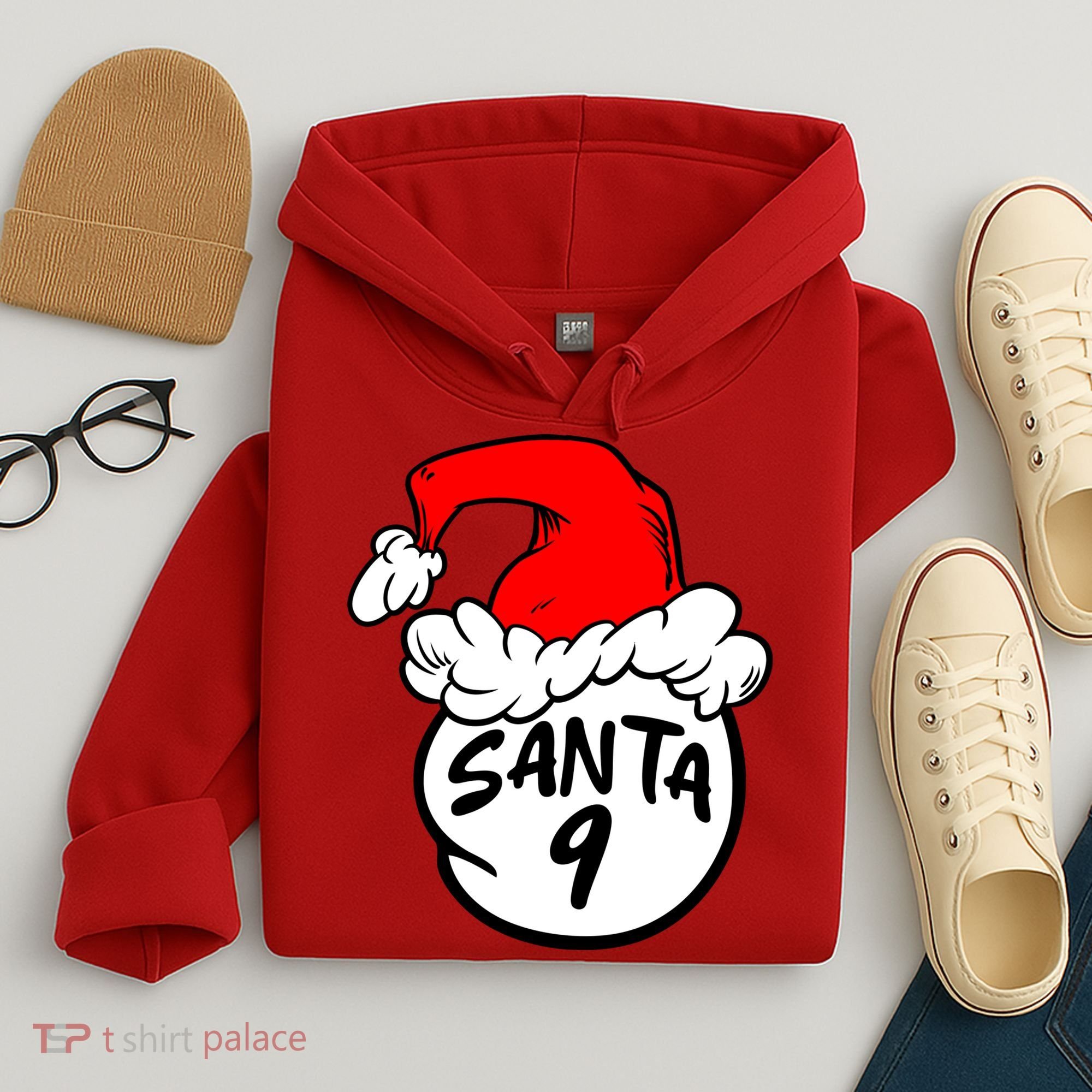 Matching Family Group Santa Hat 9 Hoodie