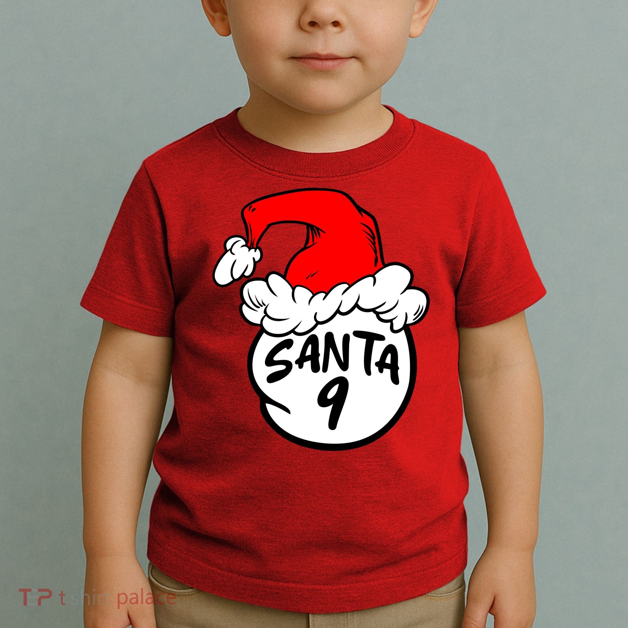 Matching Family Group Santa Hat 9 Toddler T-Shirt