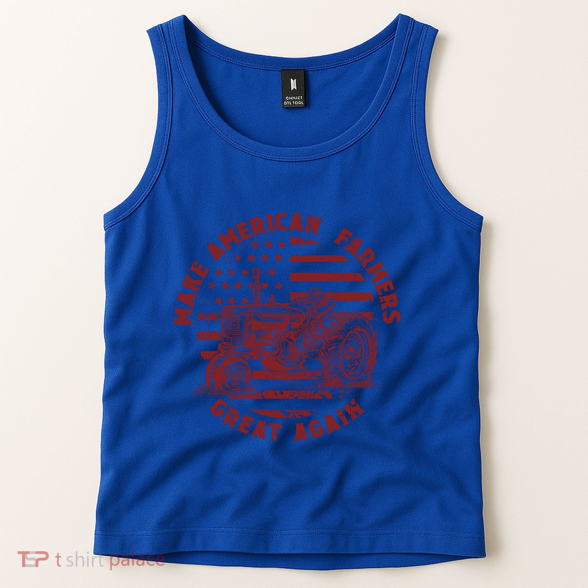 Make Farmers Great Again Antique Tractor Usa Flag Farmer Gift Tank Top
