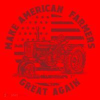 Make Farmers Great Again Antique Tractor Usa Flag Farmer Gift Santa Hat thumb 1