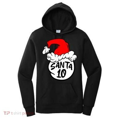 Matching Family Group Santa Hat 10 Women's Hoodie