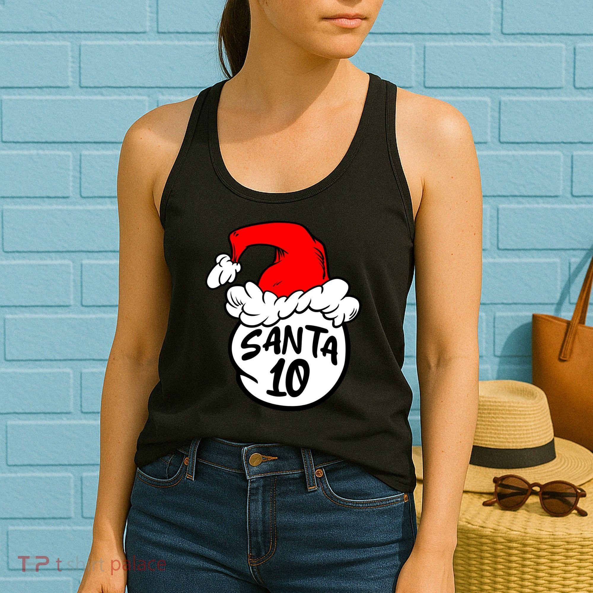 Matching Family Group Santa Hat 10 Women's Tank Top