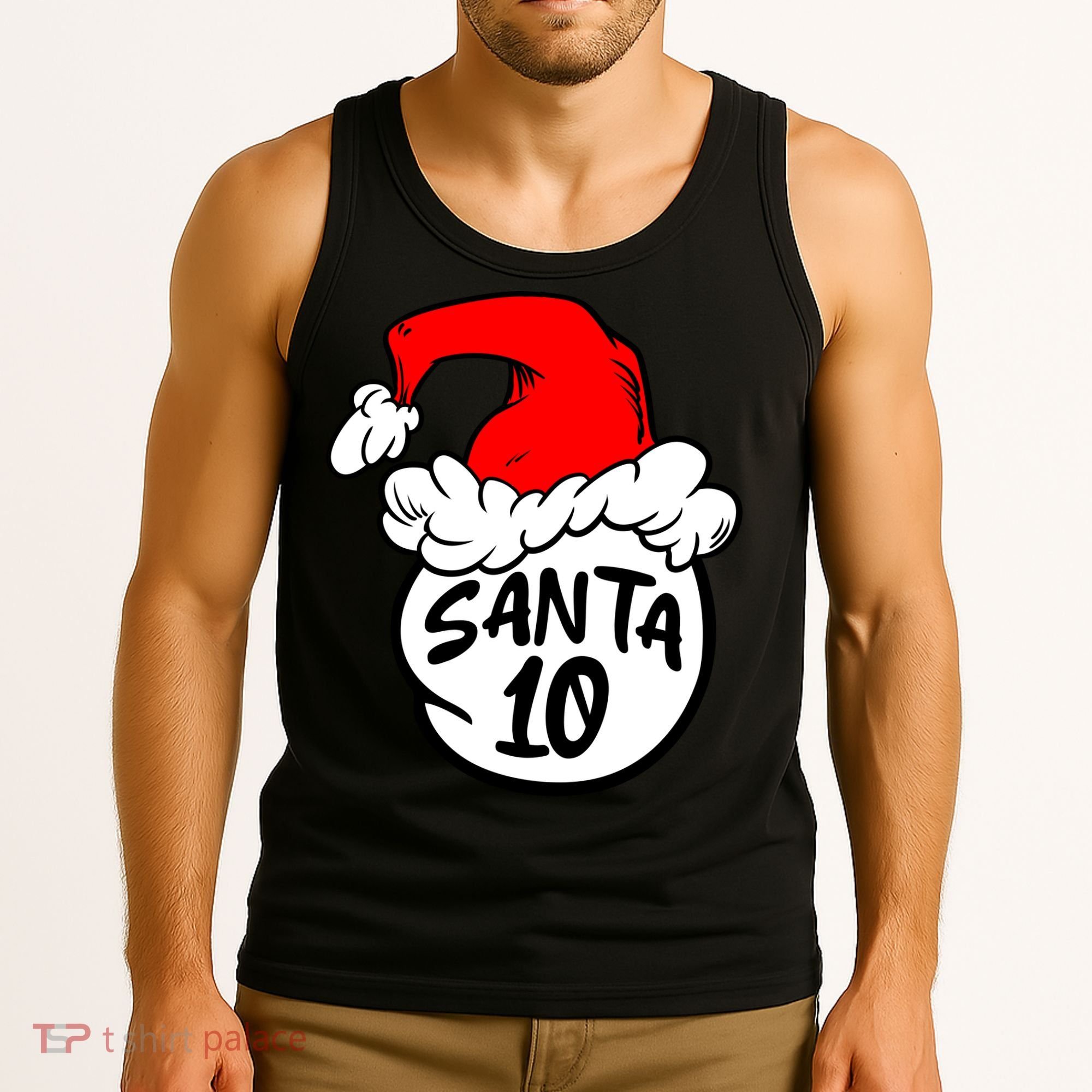 Matching Family Group Santa Hat 10 Tank Top