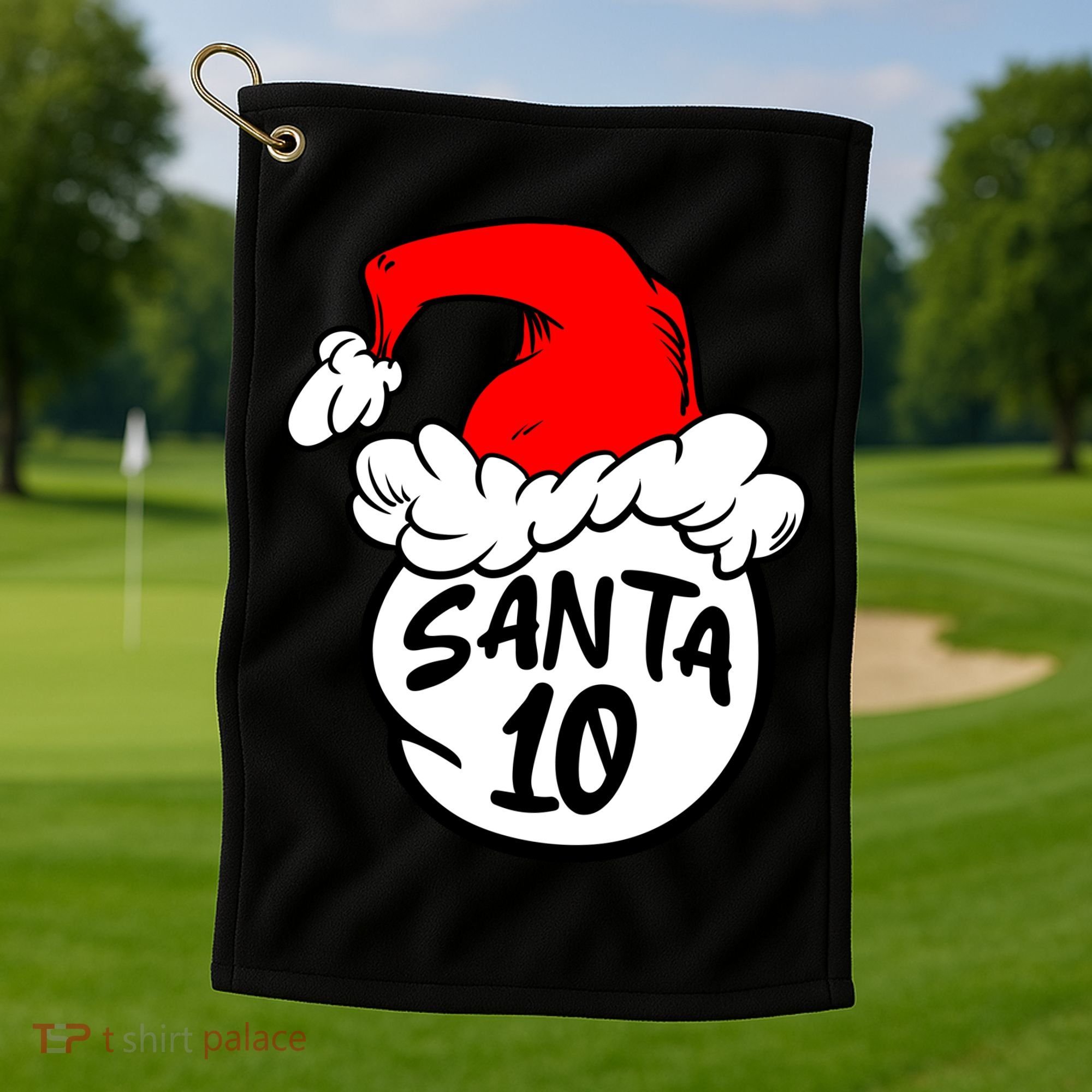 Matching Family Group Santa Hat 10 Golf Towel