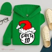 Matching Family Group Santa Hat 10 Hoodie thumb 4