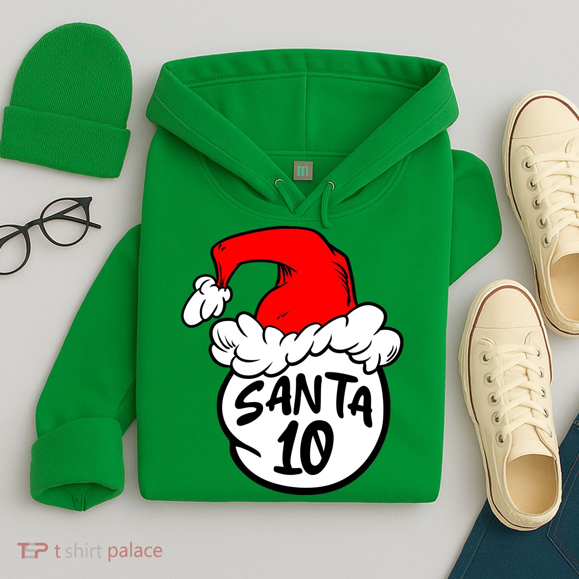 Matching Family Group Santa Hat 10 Hoodie