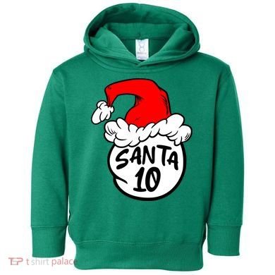 Matching Family Group Santa Hat 10 Toddler Hoodie