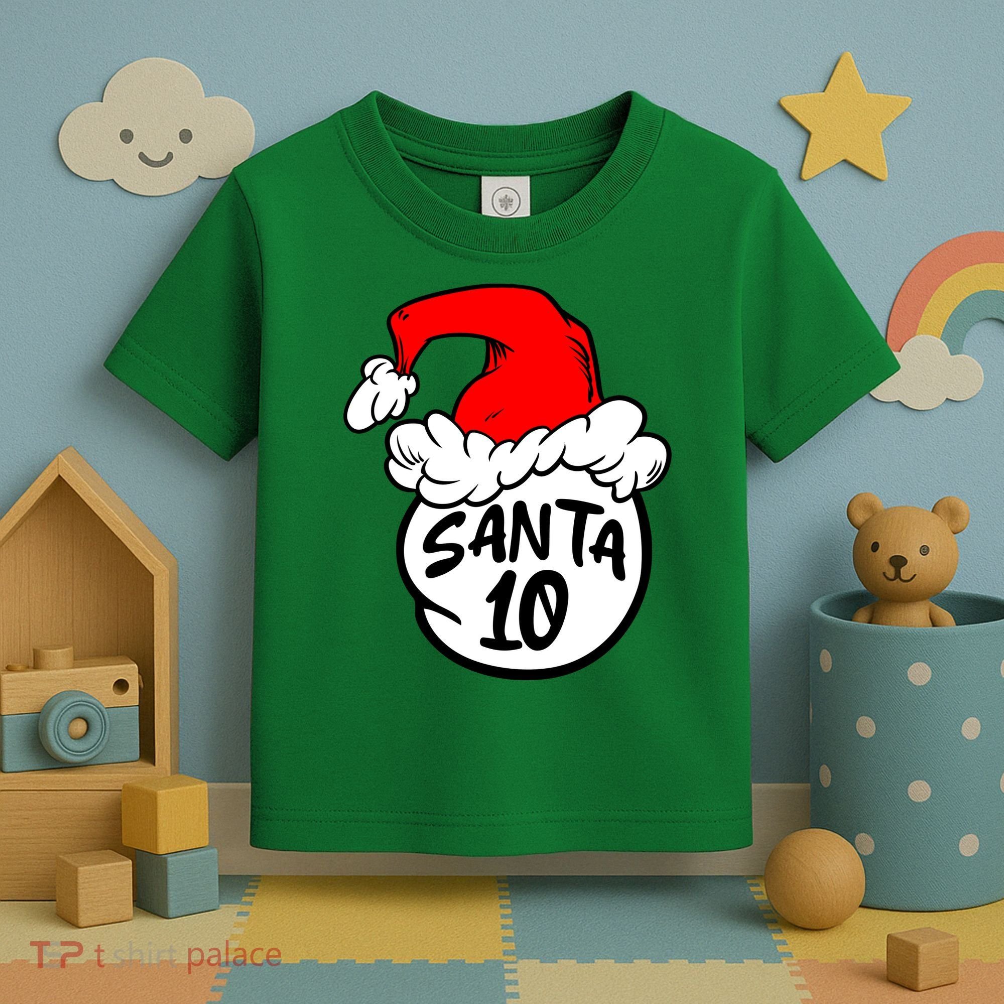 Matching Family Group Santa Hat 10 Toddler T-Shirt