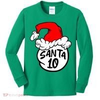 Matching Family Group Santa Hat 10 Kids Long Sleeve Shirt thumb 0