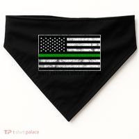 Make Farmers Great Again Tractor Us Flag Green Line Gift USA-Made Doggie Bandana thumb 0