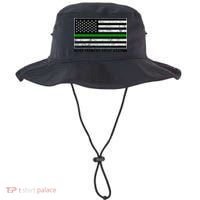 Make Farmers Great Again Tractor Us Flag Green Line Gift Bucket Hat thumb 0