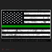 Make Farmers Great Again Tractor Us Flag Green Line Gift Beanie thumb 2