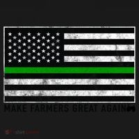 Make Farmers Great Again Tractor Us Flag Green Line Gift Ornament thumb 1