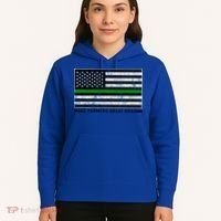 Make Farmers Great Again Tractor Us Flag Green Line Gift Hoodie thumb 5