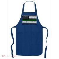 Make Farmers Great Again Tractor Us Flag Green Line Gift Apron thumb 0