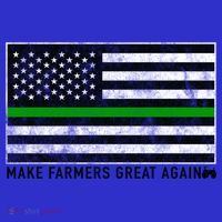 Make Farmers Great Again Tractor Us Flag Green Line Gift Apron thumb 3