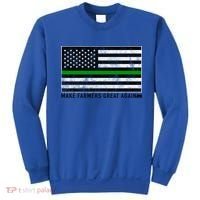 Make Farmers Great Again Tractor Us Flag Green Line Gift Sweatshirt thumb 0