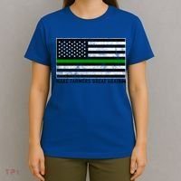 Make Farmers Great Again Tractor Us Flag Green Line Gift T-Shirt thumb 4