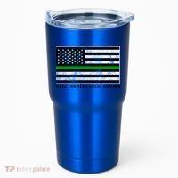 Make Farmers Great Again Tractor Us Flag Green Line Gift Tumbler thumb 0