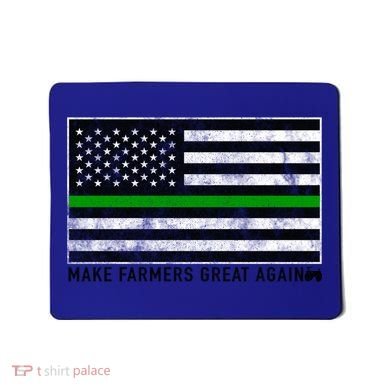 Make Farmers Great Again Tractor Us Flag Green Line Gift Mousepad