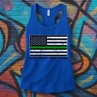 Make Farmers Great Again Tractor Us Flag Green Line Gift Women's Tank Top thumb 3