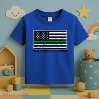 Make Farmers Great Again Tractor Us Flag Green Line Gift Toddler T-Shirt thumb 3