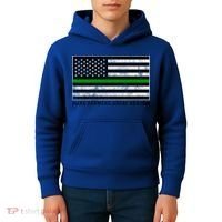 Make Farmers Great Again Tractor Us Flag Green Line Gift Kids Hoodie thumb 4