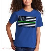 Make Farmers Great Again Tractor Us Flag Green Line Gift Kids T-Shirt thumb 2