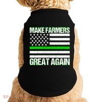 Make Farmers Great Again Usa Flag Thin Green Line Gift Doggie Tank thumb 0