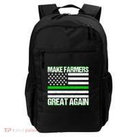 Make Farmers Great Again Usa Flag Thin Green Line Gift Backpack thumb 0