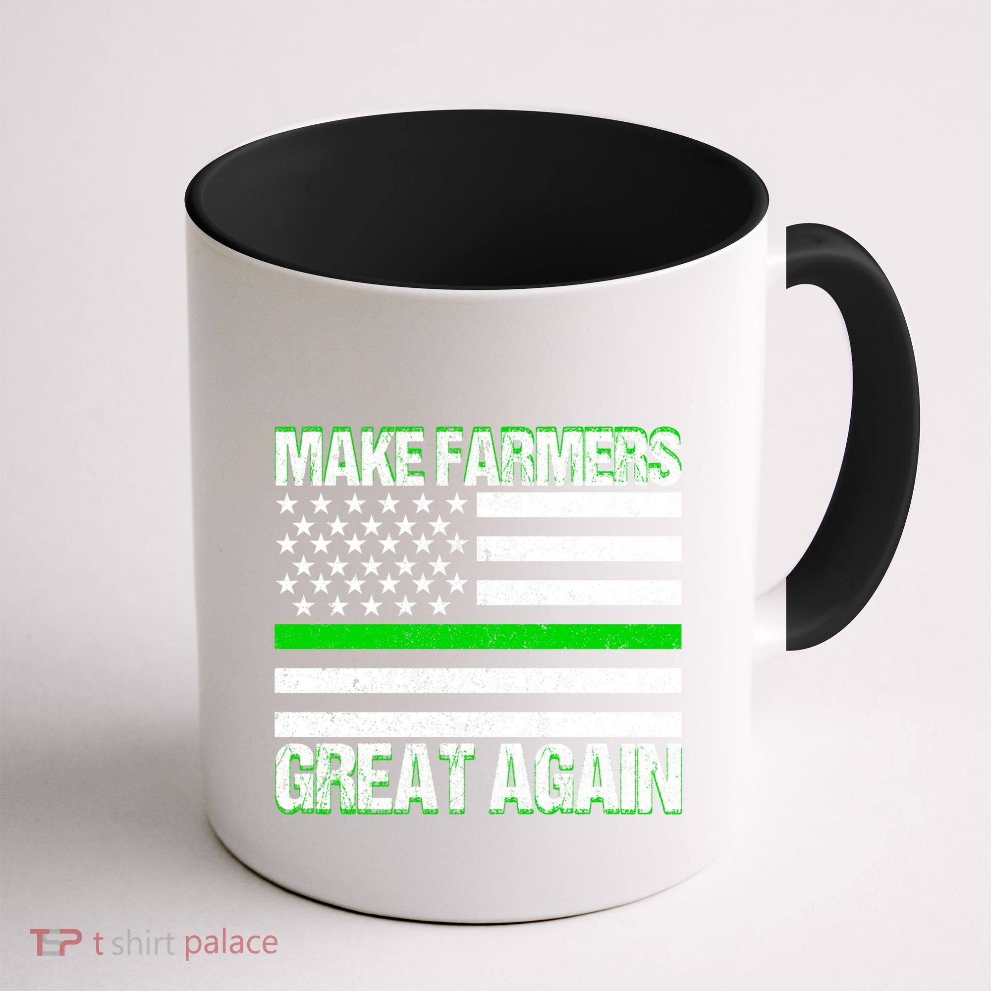Make Farmers Great Again Usa Flag Thin Green Line Gift Coffee Mug