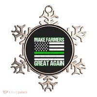 Make Farmers Great Again Usa Flag Thin Green Line Gift Ornament thumb 0