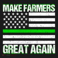 Make Farmers Great Again Usa Flag Thin Green Line Gift Ornament thumb 1