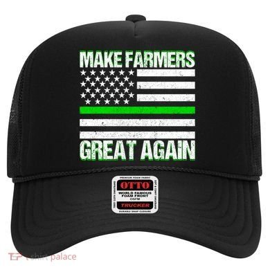 Make Farmers Great Again Usa Flag Thin Green Line Gift Hat