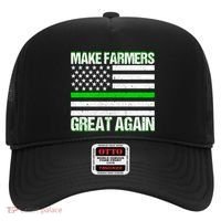 Make Farmers Great Again Usa Flag Thin Green Line Gift Hat thumb 0